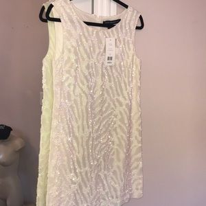 NEW Ivory Sequin New Years Eve, Homecoming, Wedding, Cocktail Dress Size 4 6